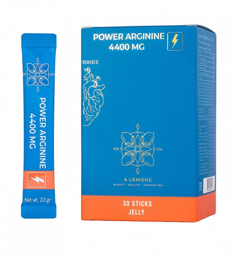 4 Lemons Power Arginine 4400 Mg / L-Аргинин желе, 30 стиков