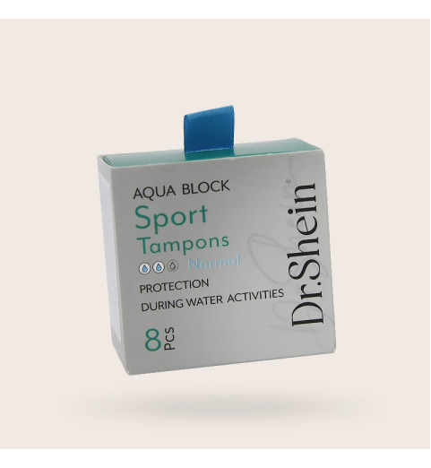 Dr.Shein Тампоны спортивные из органического материала Аква Блок Normal, 8 шт