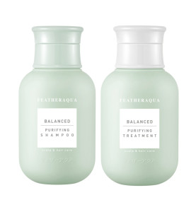 Featheraqua Дорожный набор: балансирующий и очищающий комплекс J7-C7 (Balanced Purifying Shampoo J7 шампунь, 80 мл + Balanced Purifying Treatment C7 кондиционер, 80 г)