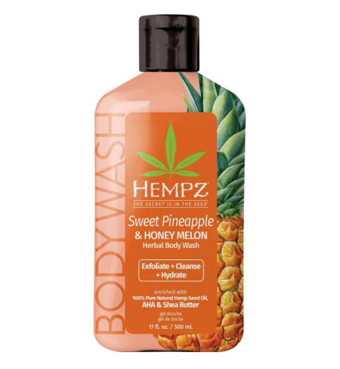 Hempz Sweet Pineapple & Honey Melon Herbal Body Wash / Гель для душа Ананас и Медовая Дыня, 500 мл
