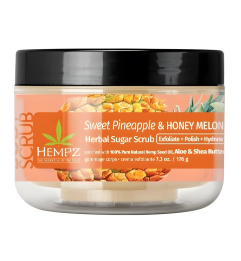 Hempz Sweet Pineapple & Honey Melon Herbal Sugar Scrub / Скраб сахарный для тела Ананас и Медовая Дыня, 176 г