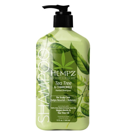 Hempz Tea Tree & Chamomile Herbal Shampoo / Шампунь Hempz Здоровые волосы Чайное дерево и Ромашка, 500 мл