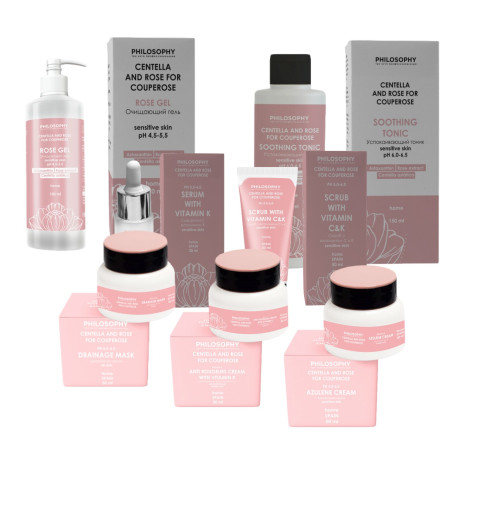 Philosophy Rose Set / Набор для чувствительной кожи, 2*150+4*50+30 мл